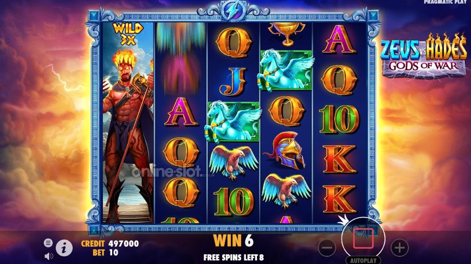 Cascading multipliers in Zeus vs Hades slot