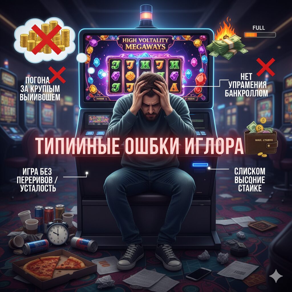 Typical mistakes when playing high volatility slots