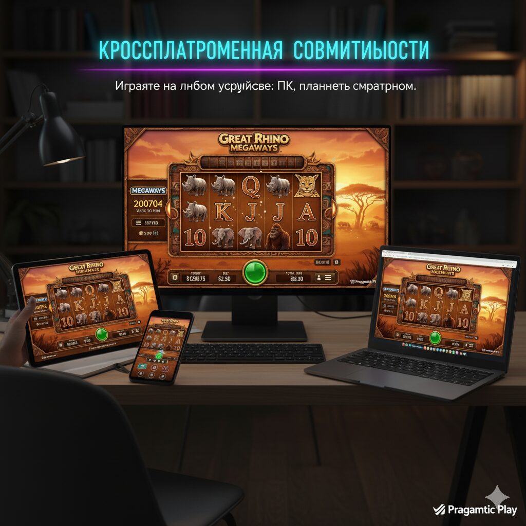 Cross-platform compatibility of Great Rhino Megaways slot