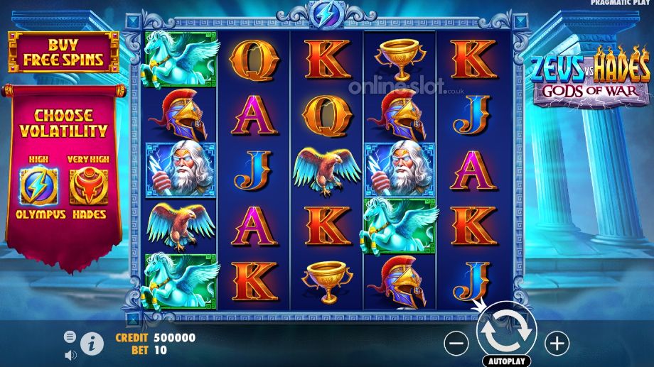 Zeus vs Hades Gods of War gameplay in Pokerdom